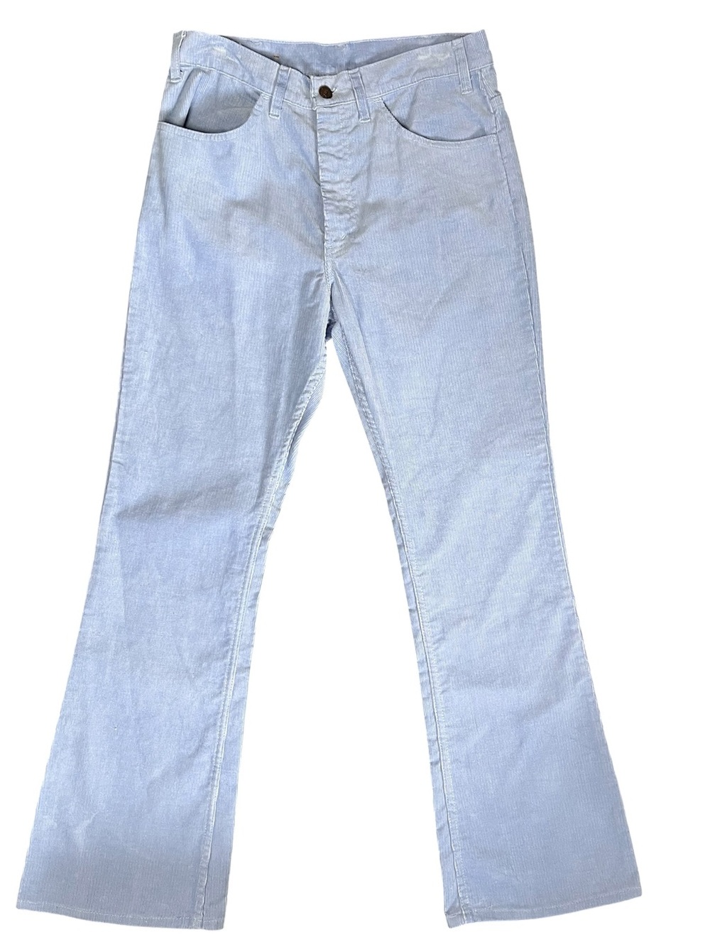 Levi's '70s Vintage Baby Blue Corduroy Bell Bottom Pants 32 X 32
